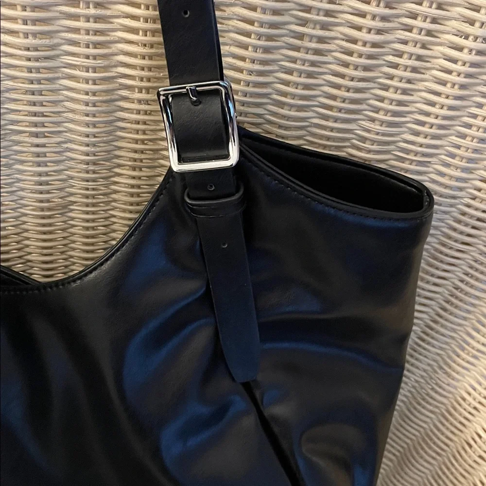 Rebecca Minkoff Black Faux Leather Ryder Tote Bag - Picture 9 of 10